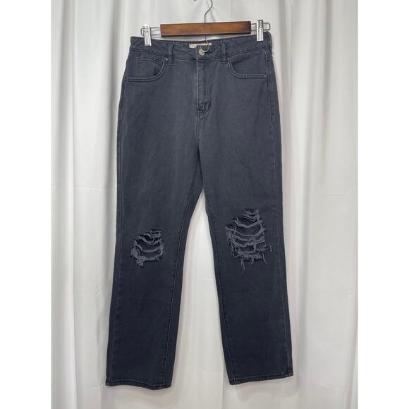 PACSUN black jeans women's 26 the MOM JEAN in a distressed style trendy - Picture 12 of 16